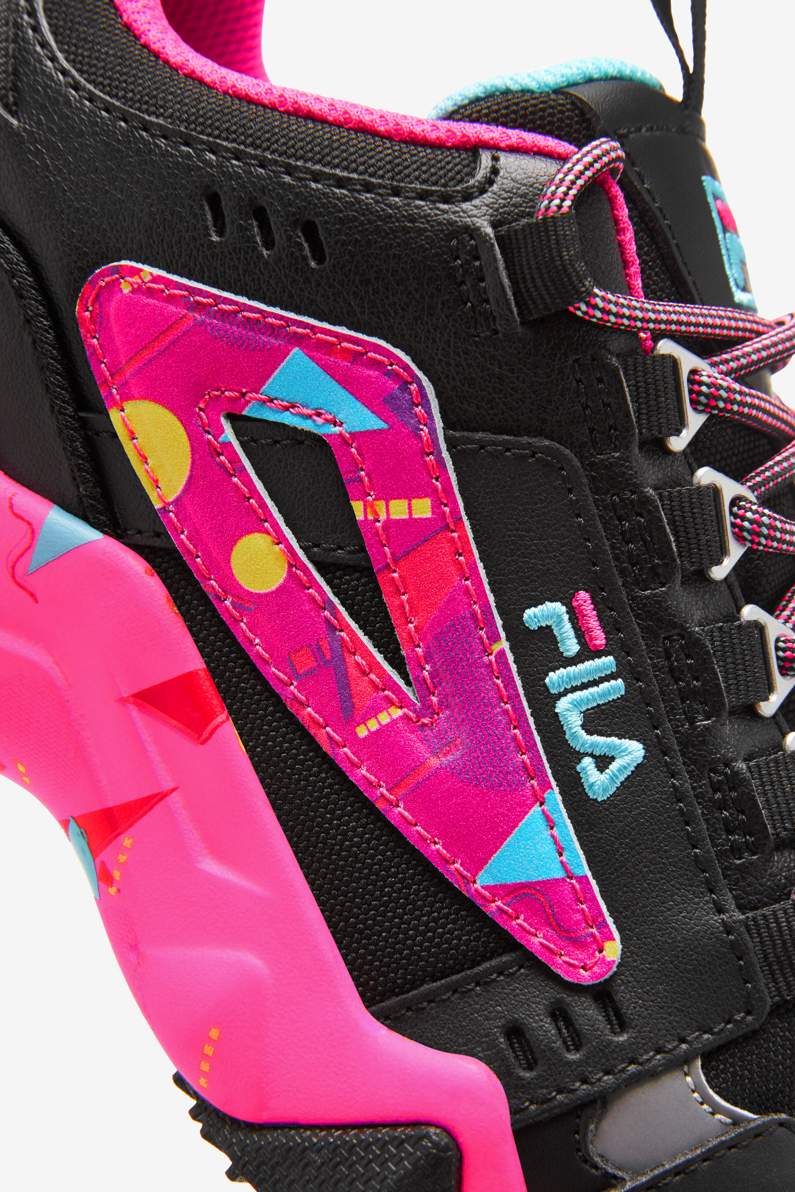 Fila womens shoes discount black and pink