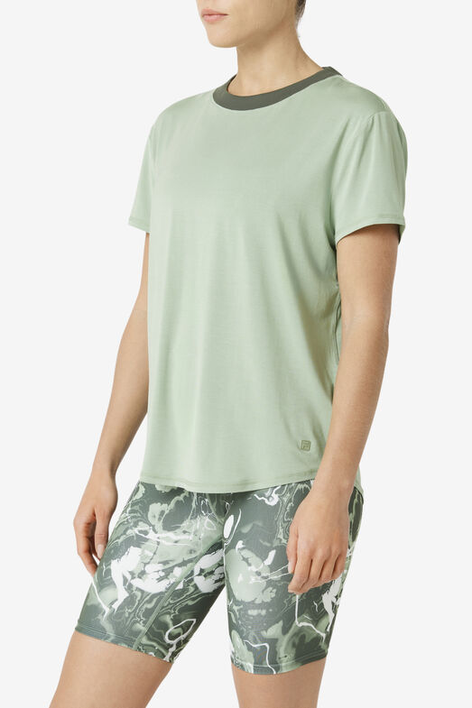 FI-LUX SHORT SLEEVE TOP/BASIL/THYME/Large