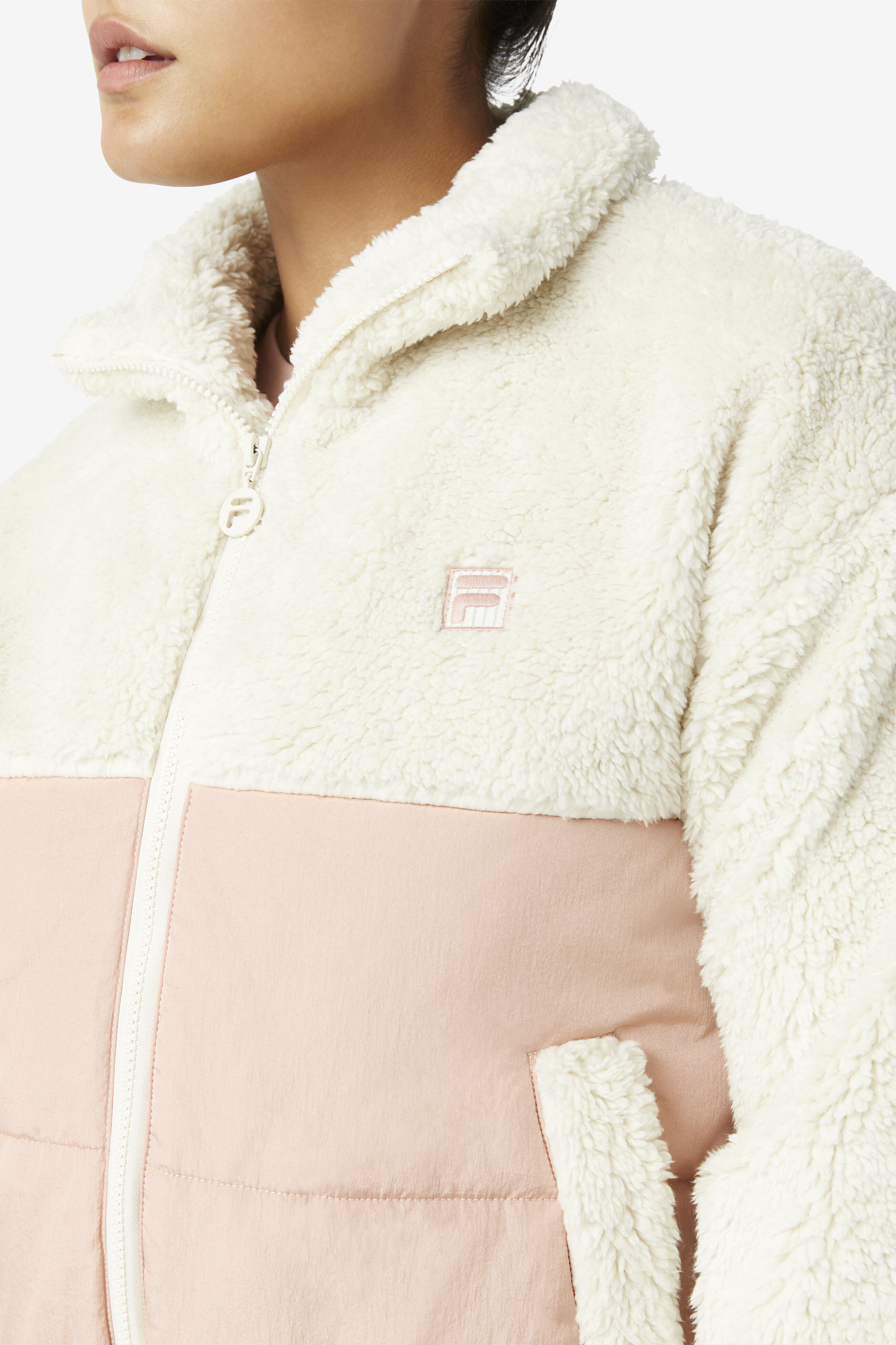 Cropped online fila jacket