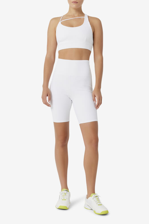CAM HIGH RISE 8 IN BIKE SHORT/WHITE/Extra large