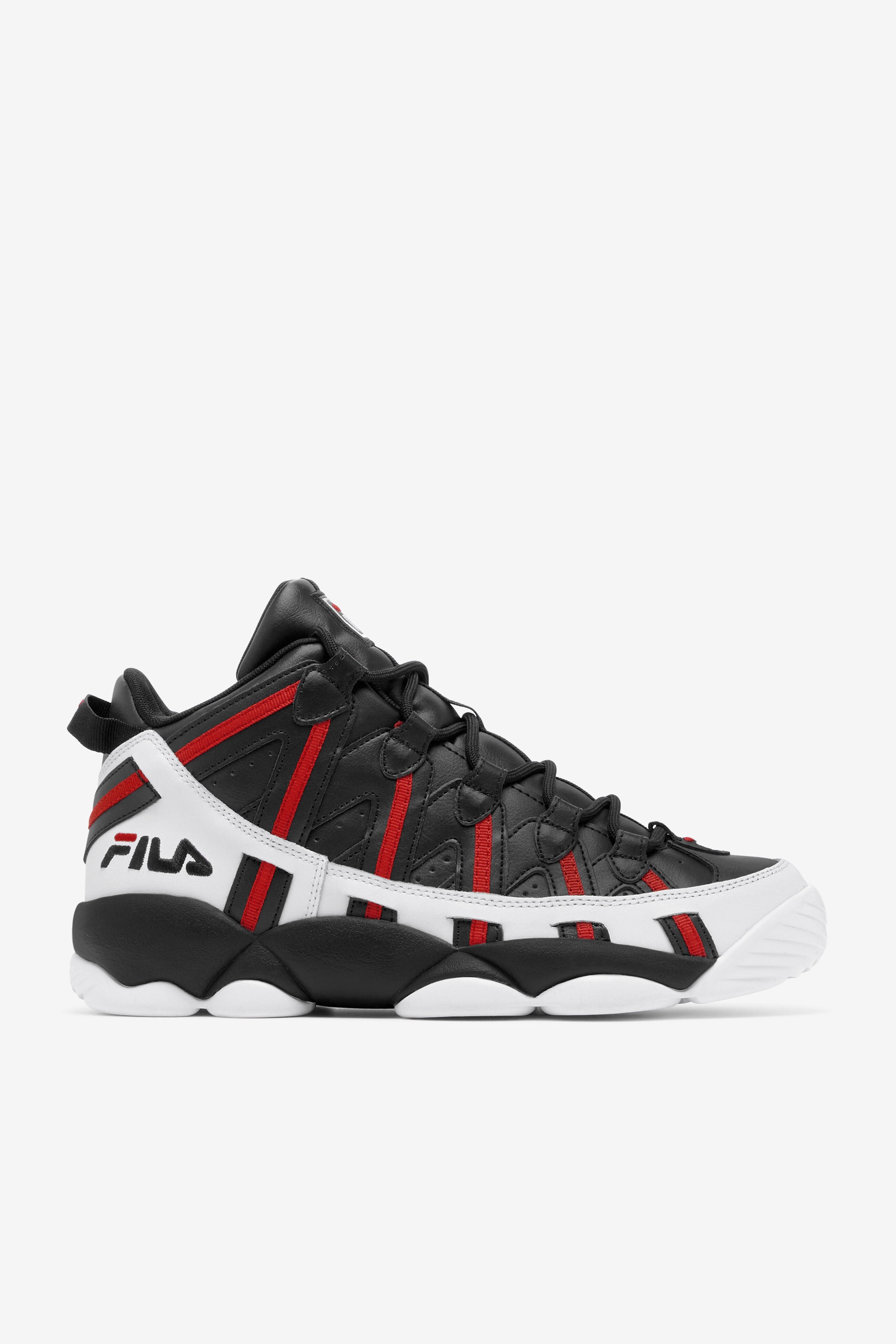 black and white fila sneakers