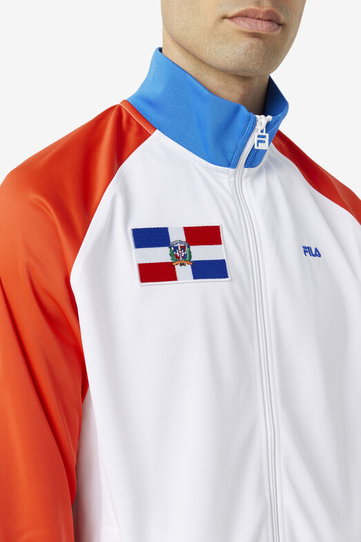 DOMINICAN REPUBLIC TRACK JACKET/FRED/WHT/PBLU/Large