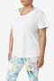 UPLIFT TEXTURE S/S TOP/WHTIE/2XLarge