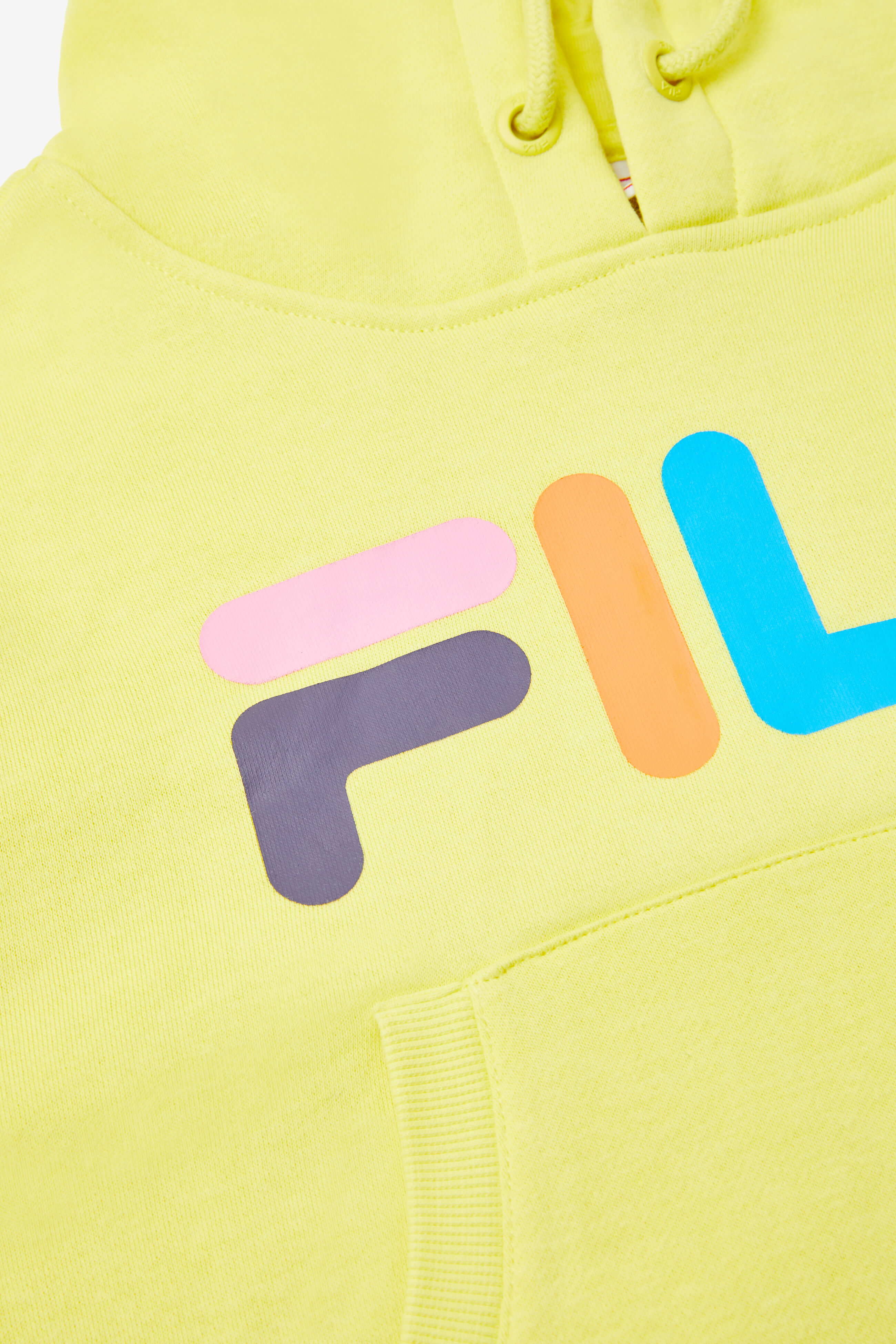 Fila yellow shop cropped hoodie
