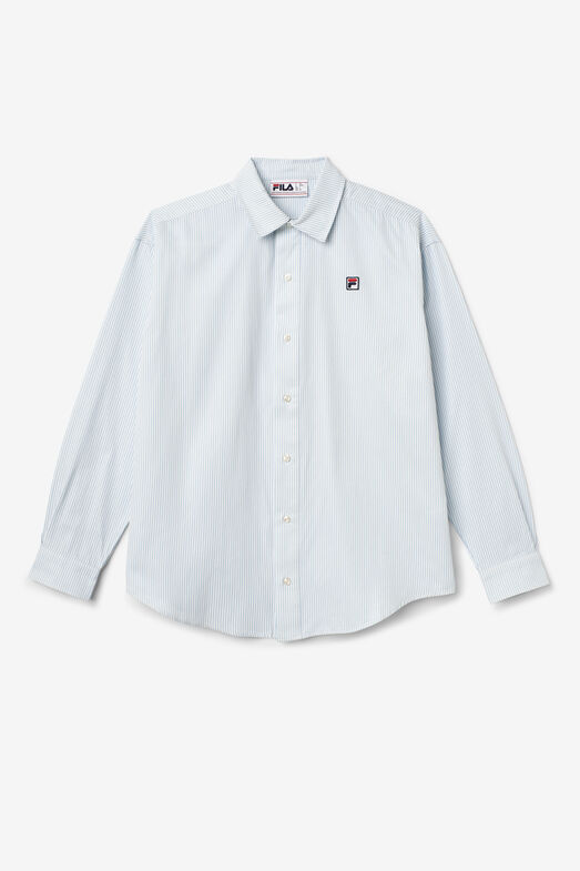 Dinkarville mei bitter Ariella Cotton Pinstripe Flowy Dress Shirt | Fila