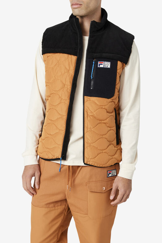 CRAG FULL ZIP VEST/ADOB/BLK/Large