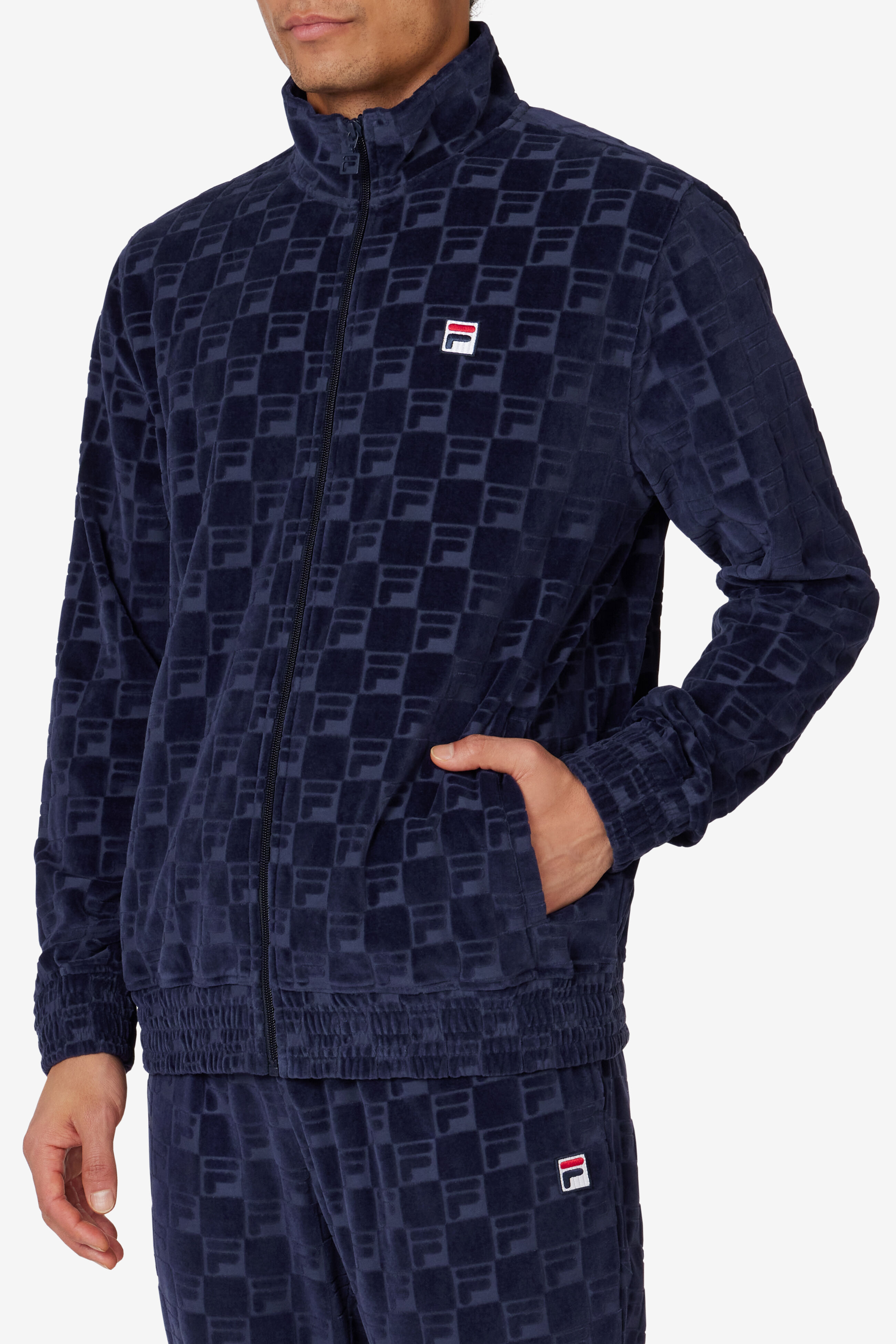 Fila velour track jacket discount