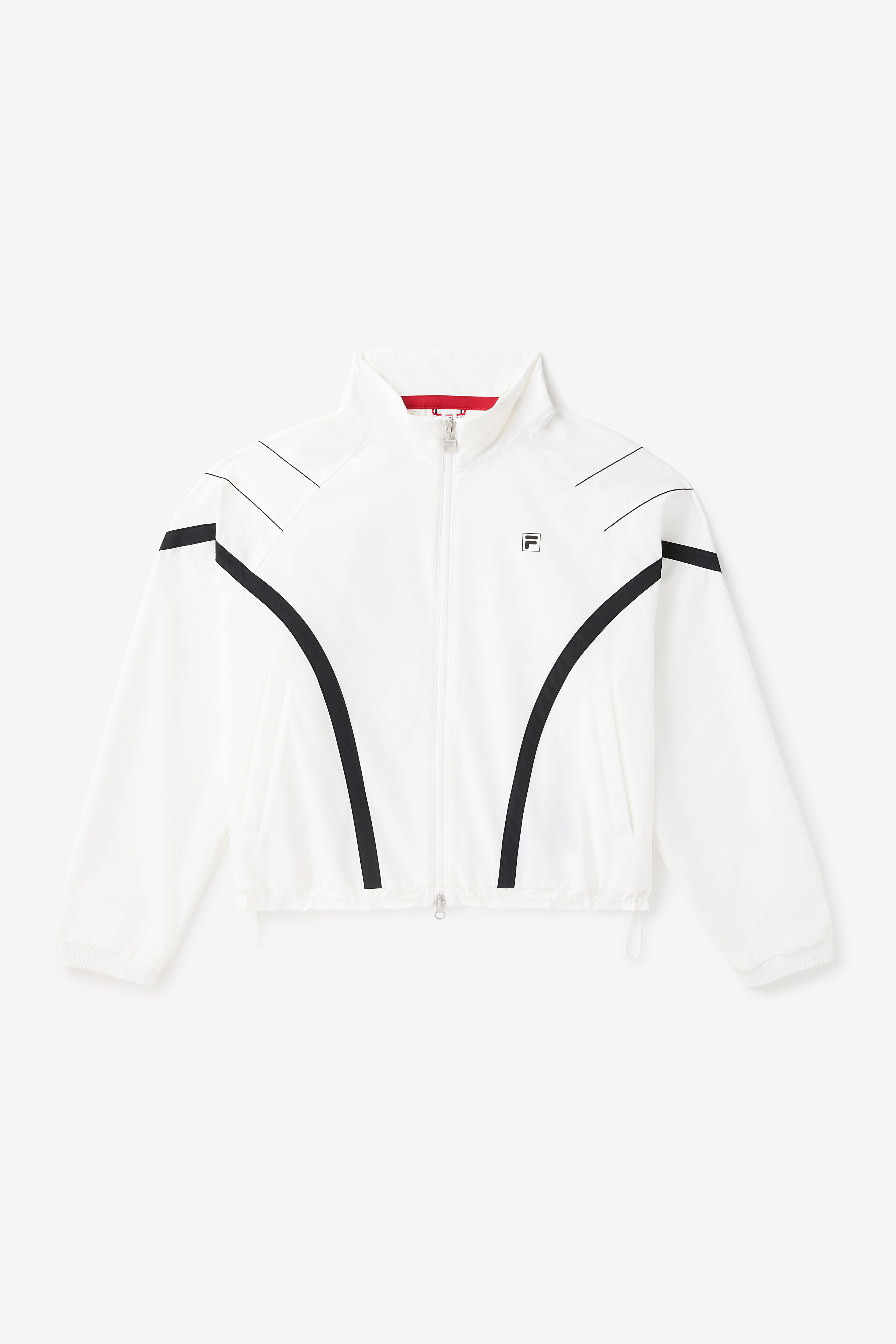 Fila white line jacket store
