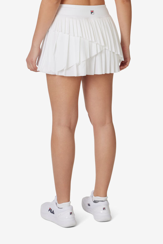 ASYMMETRICAL PLEATED SKORT