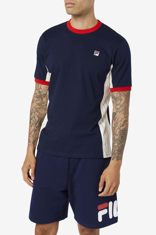 WARNER T-SHIRT/PEAC/WHT/CRED/Large