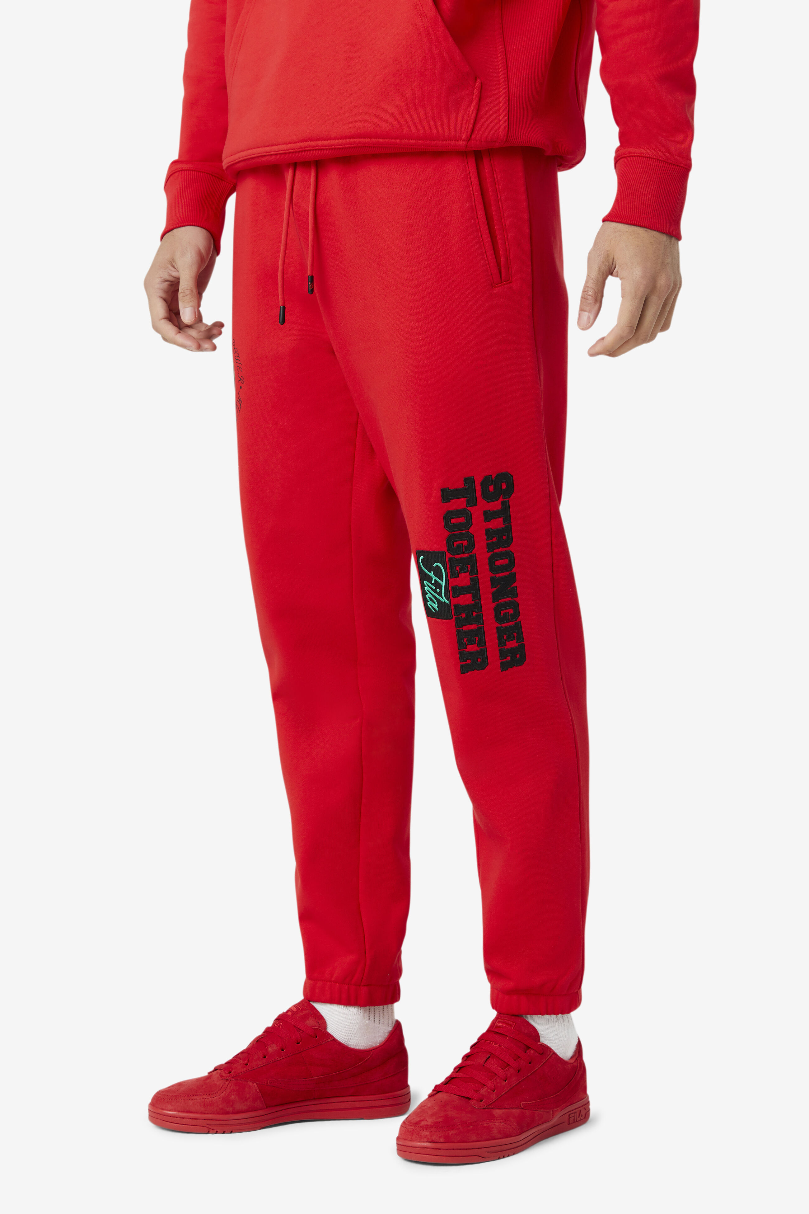 Red fila joggers outlet