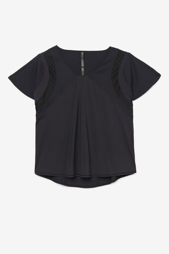 UPLIFT TEXTURE S/S TOP/BLACK/1XLarge