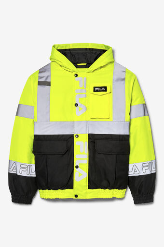 HI VIS BOMBER HOODED JACKET