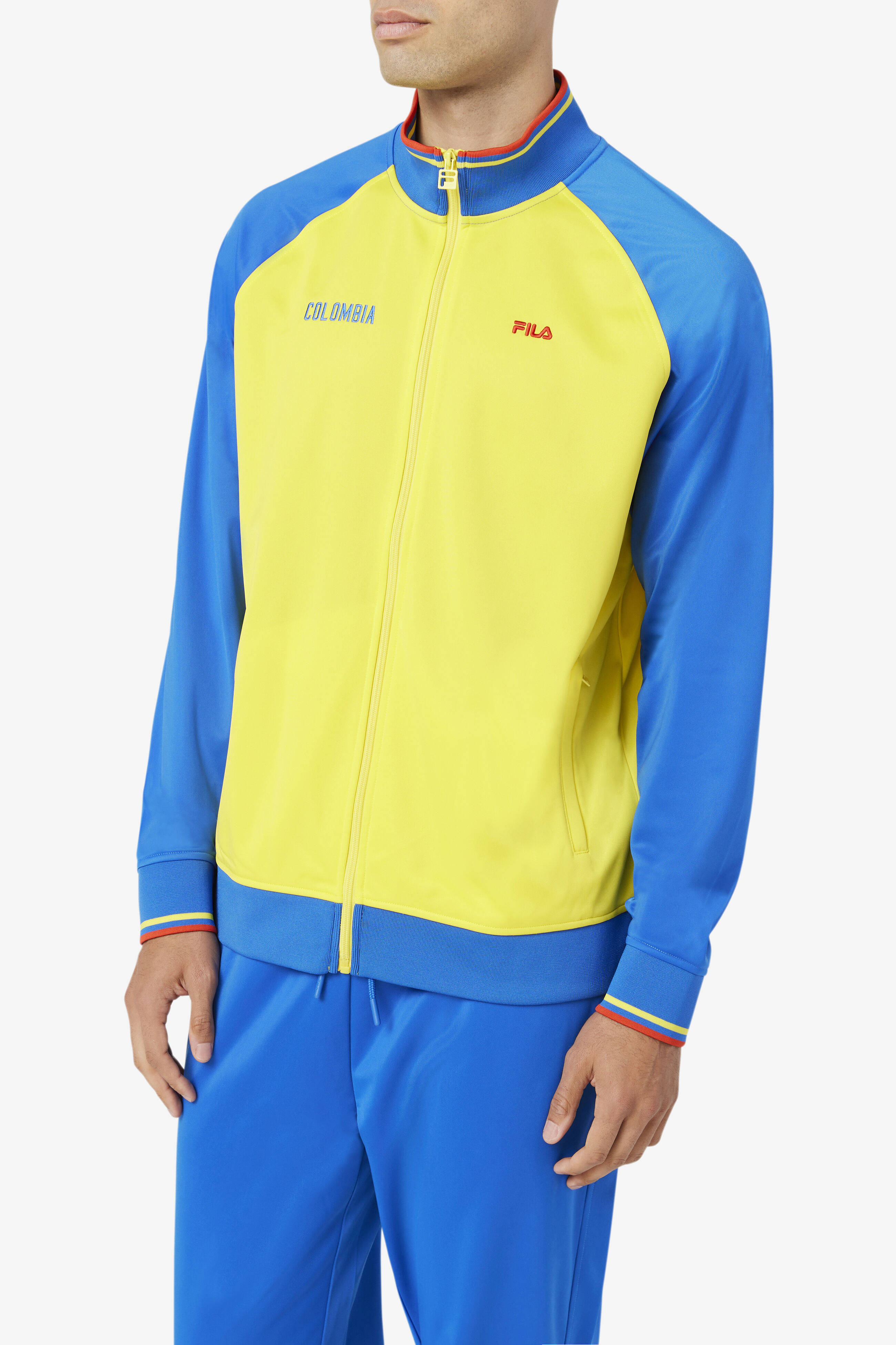 Yellow discount fila tracksuit