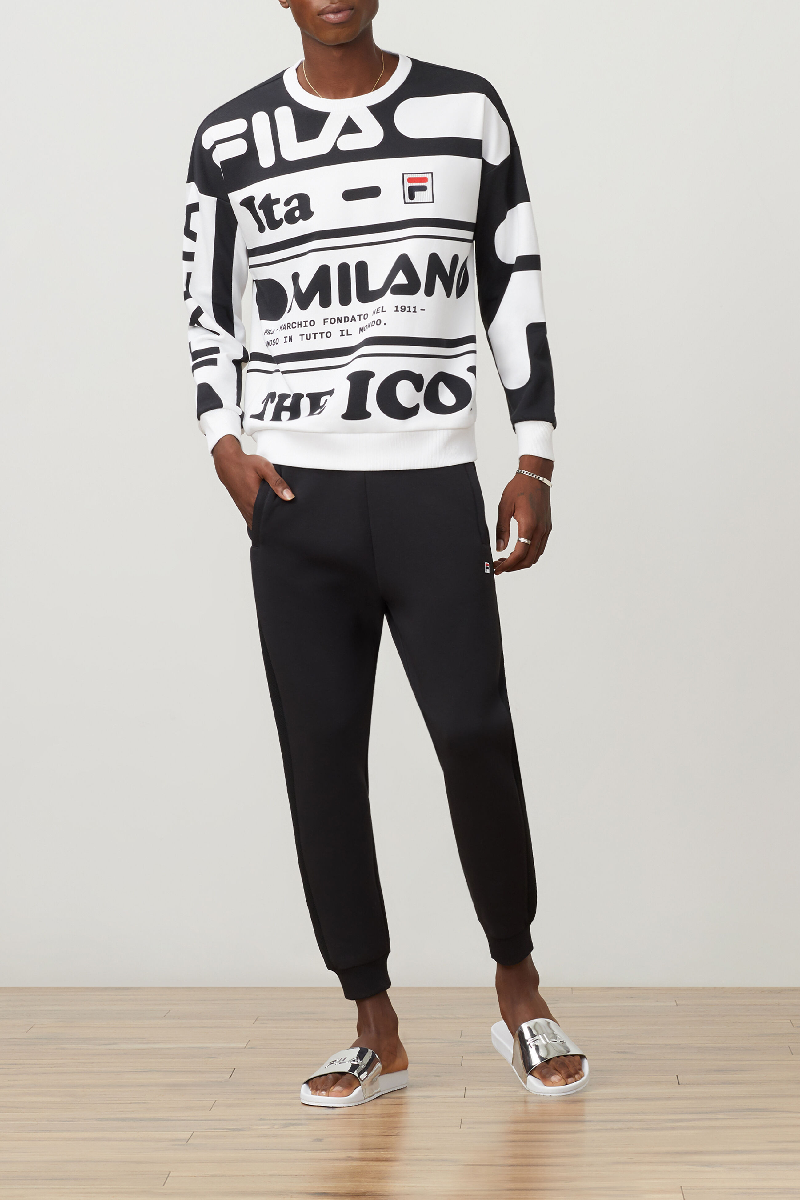 french terry crew sweatshirt