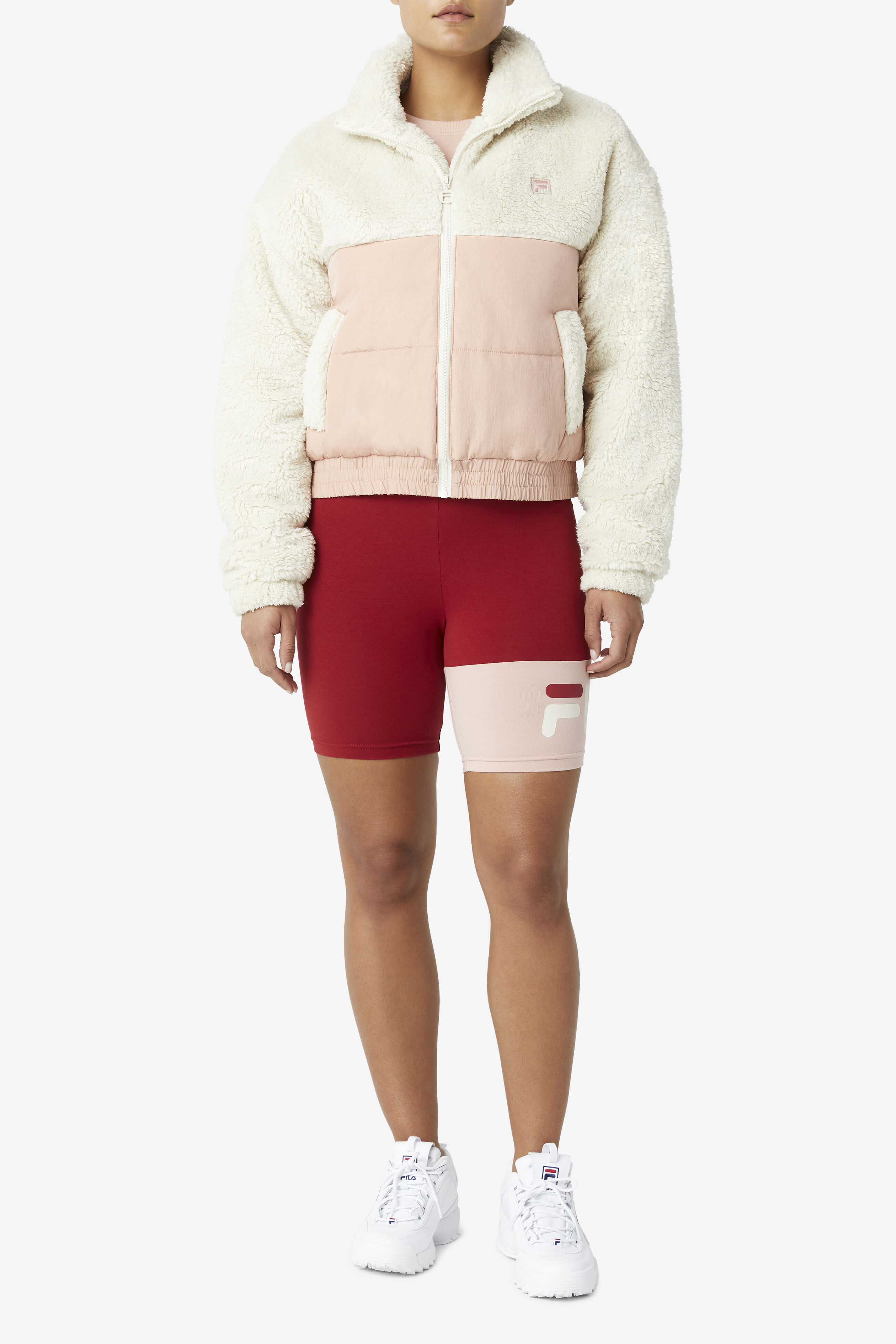 Yauvani Cropped Sherpa Puffer Jacket Fila