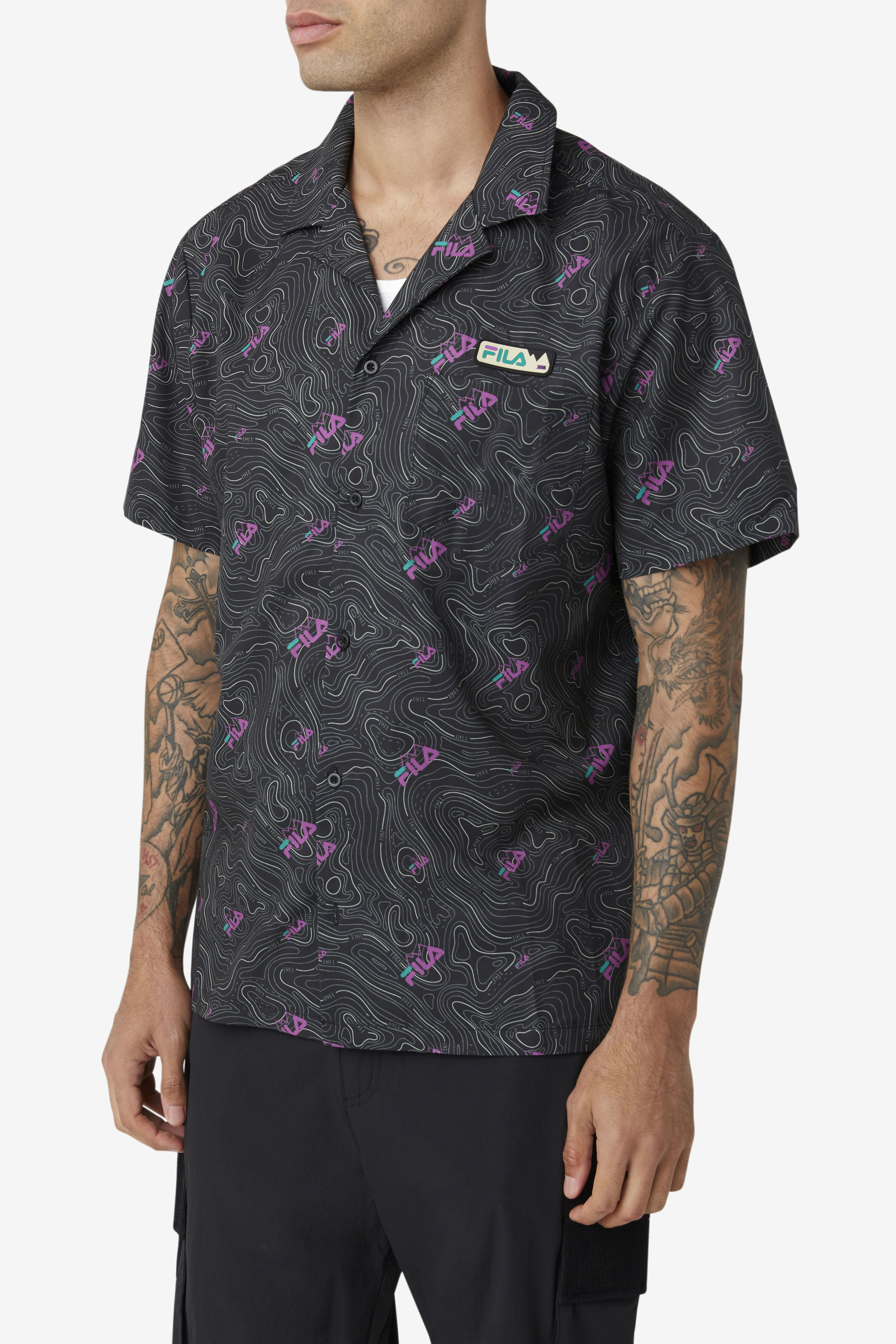 fila button up shirt