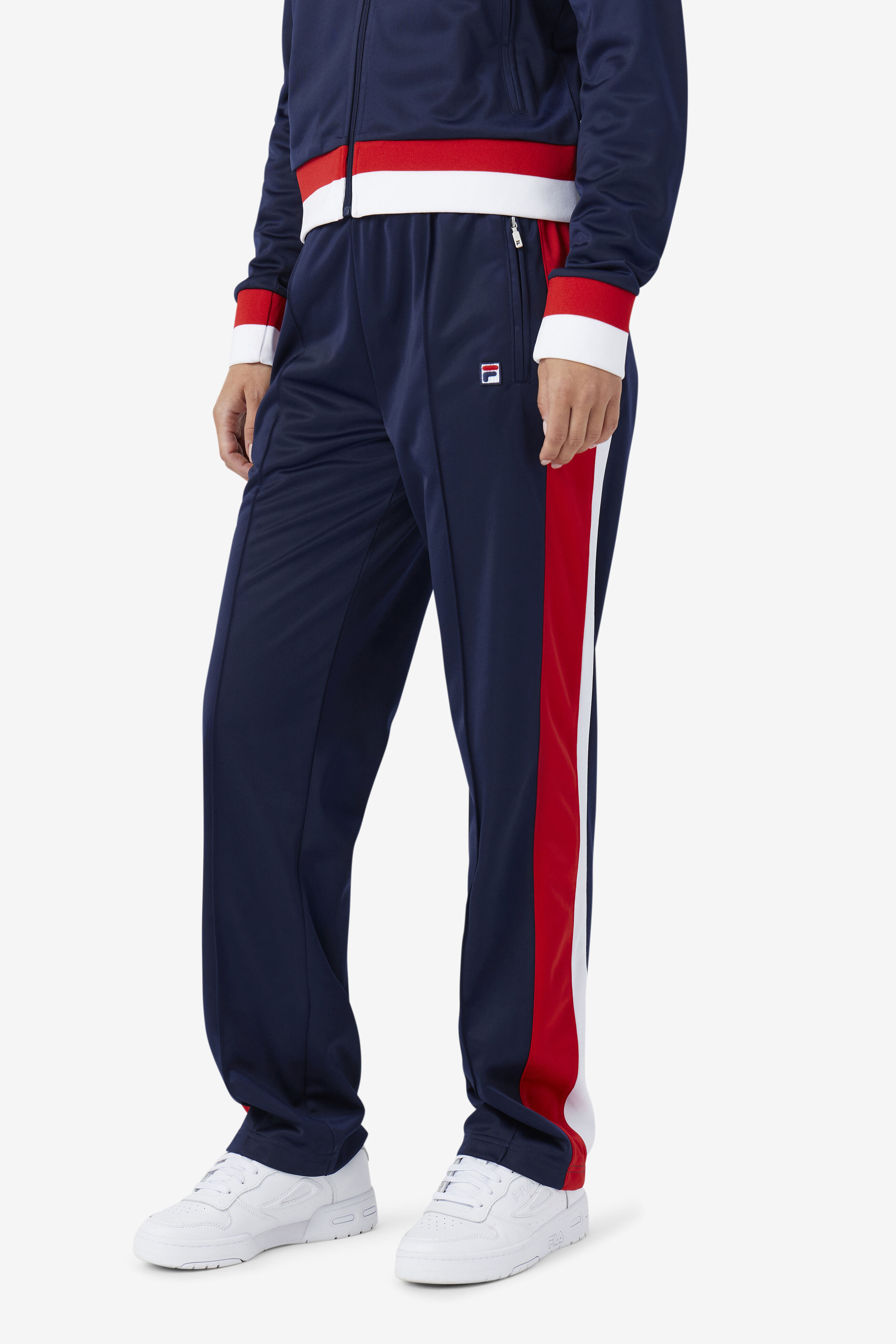 Red white and blue track pants top