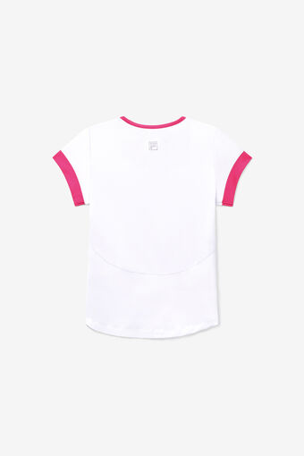 SHORT SLEEVE TOP/WHT/BPNK/L