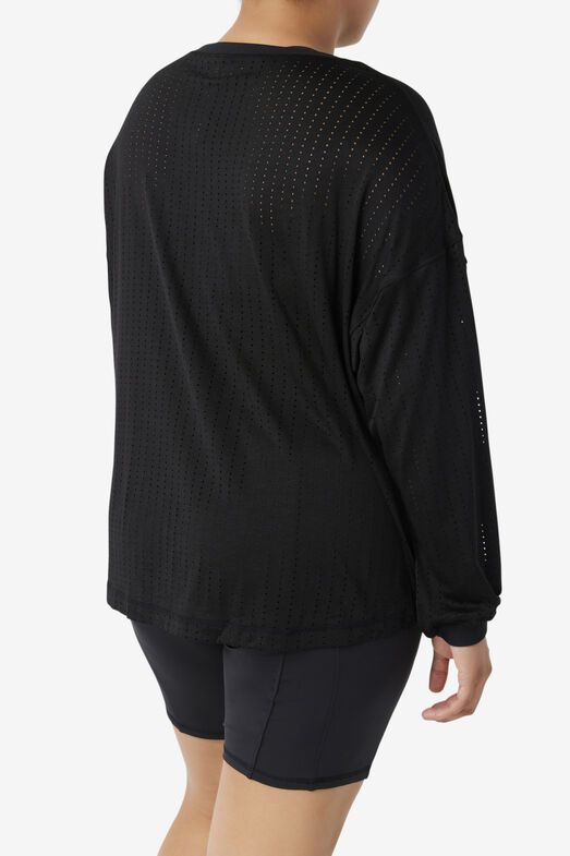 FI-LUX LONG SLEEVE TOP/BLACK/4XLarge