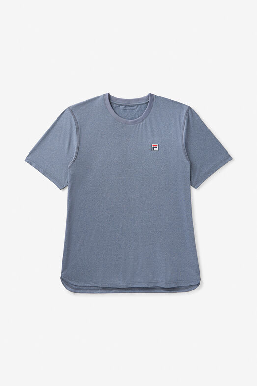 SCALLOP HEM HEATHER CREW