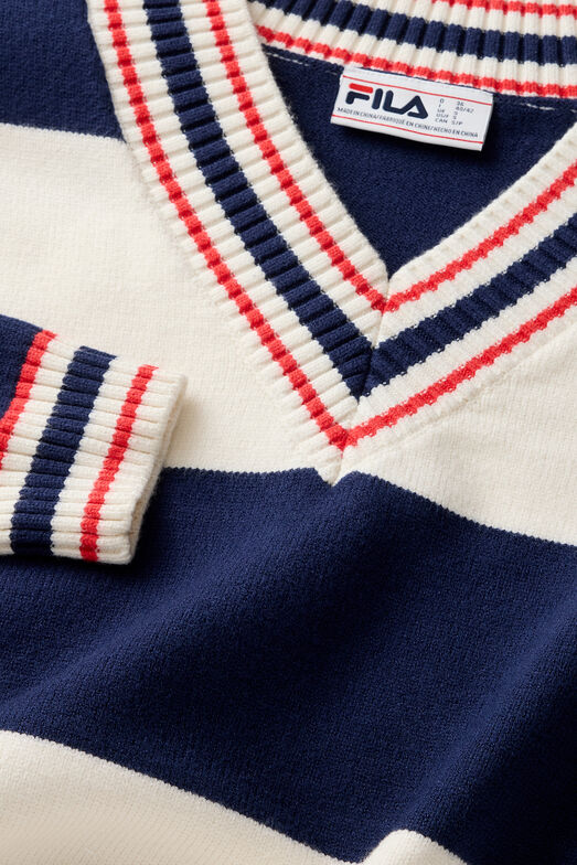 VARSITY V- NECK SWEATER