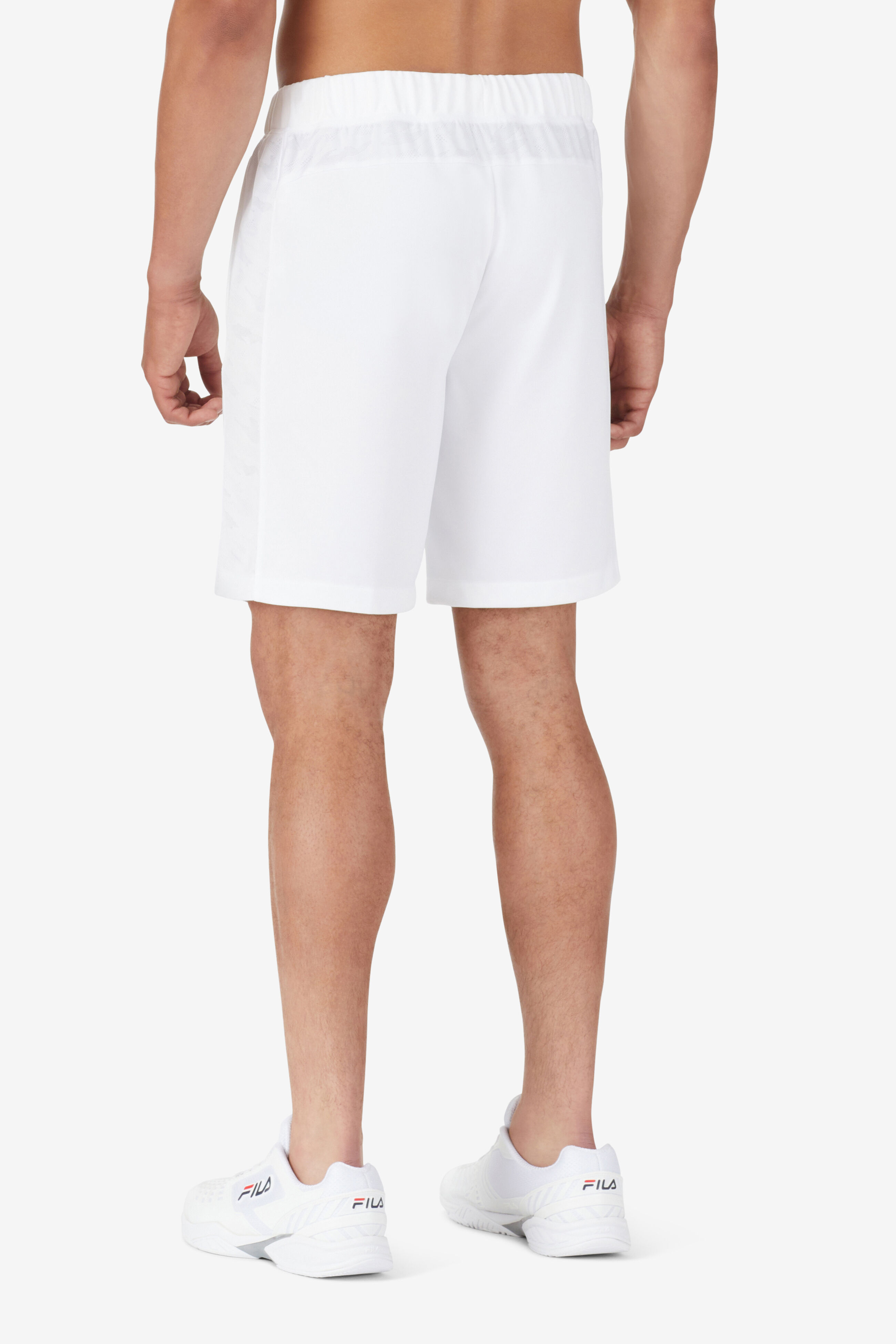 Mens white fila shorts sales