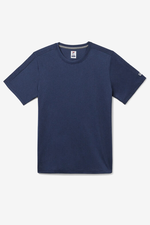 ESSENTIALS HEATHER MESH CREW