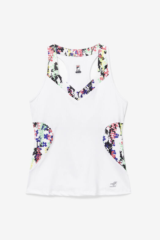 PICKLEBALL HALTER TANK/WHT/MCLRFLR/Medium