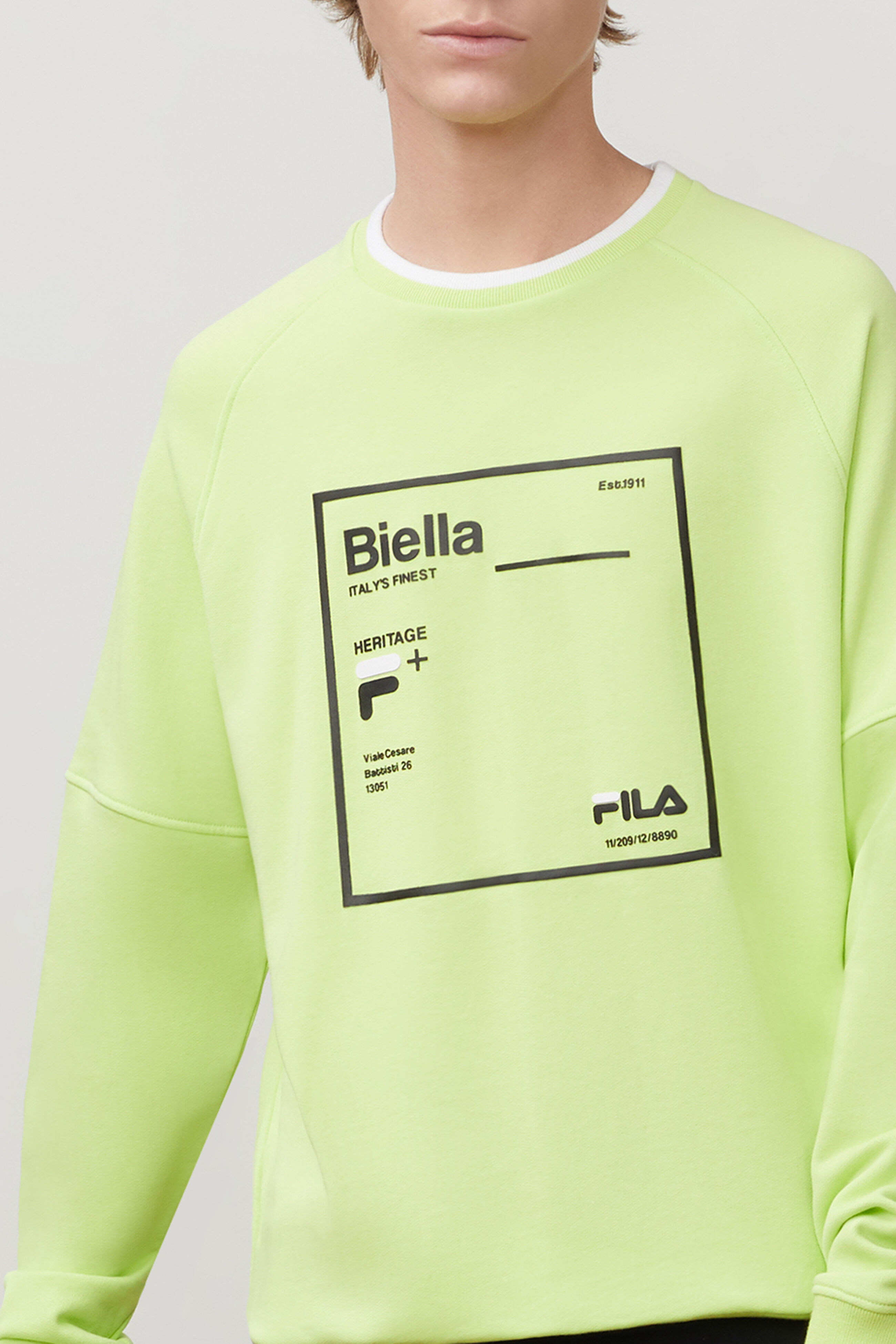 Yellow fila sweatshirt best sale