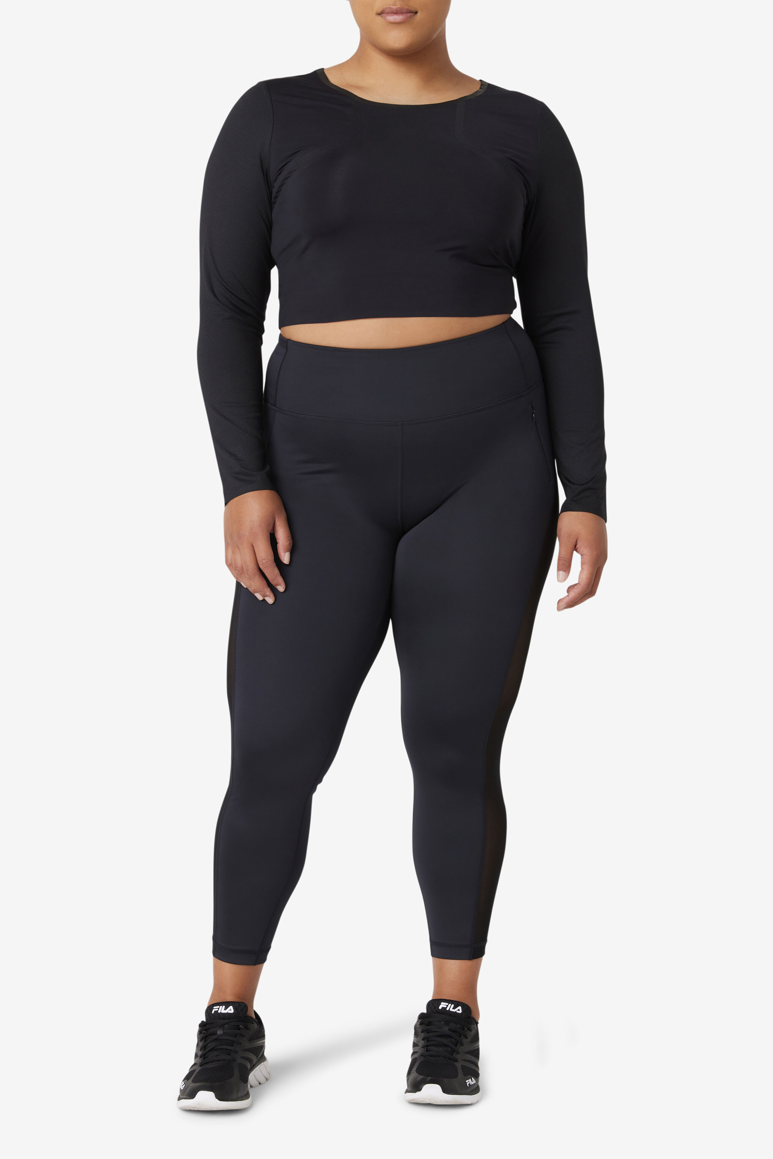 Plus size fila crop top store