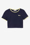 PERLA SHORT SLEEVE CROP TEE/PEAC/GFNCH/Large