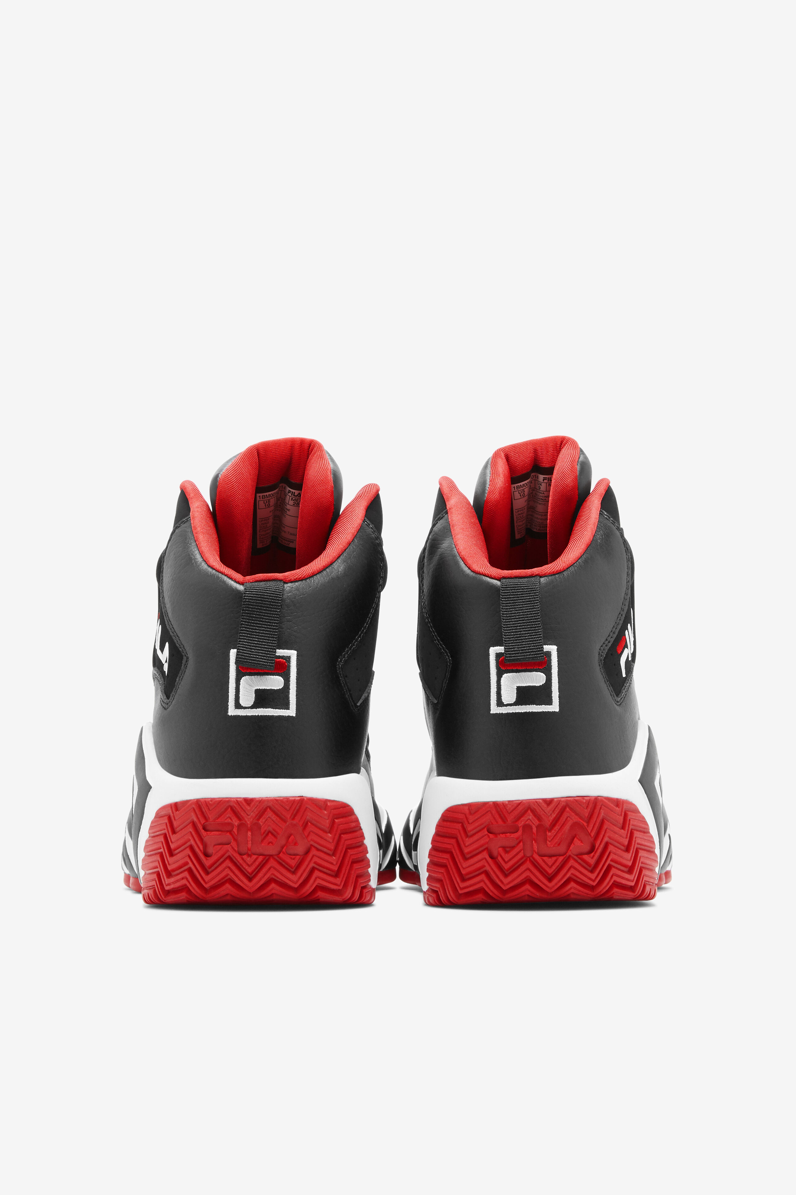 Fila black deals red white