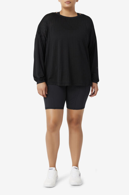 FI-LUX LONG SLEEVE TOP/BLACK/4XLarge