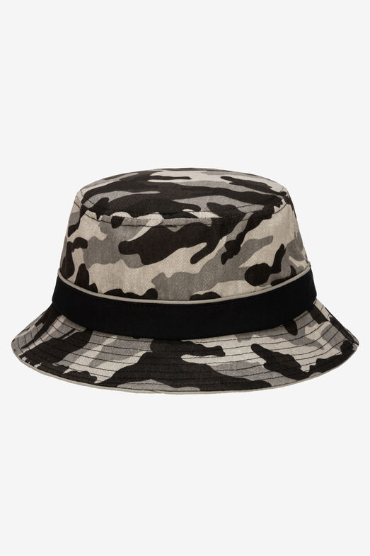 CAMO BUCKET HAT WITH F BOX