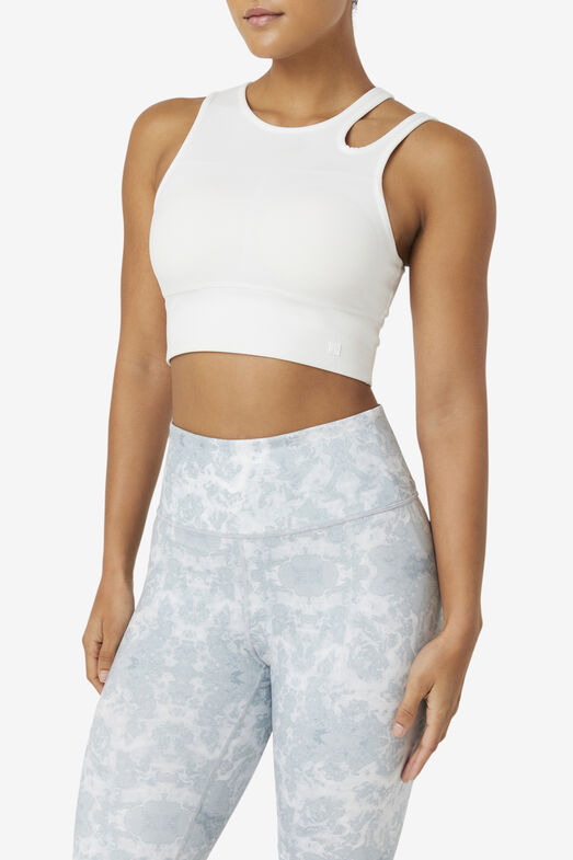 UPLIFT SLICE CROP BRA TOP/WHITE/Extra large