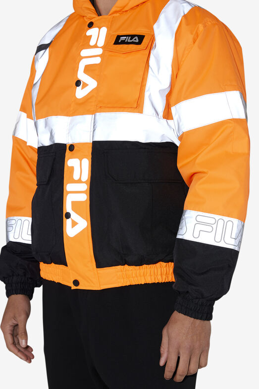 HI VIS BOMBER HOODED JACKET