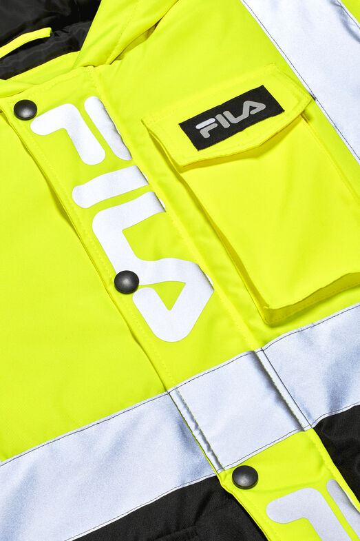 HI VIS BOMBER HOODED JACKET