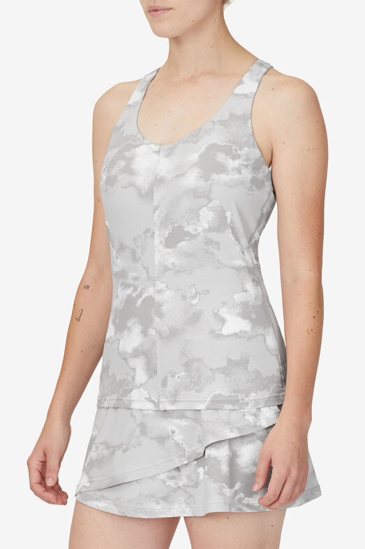 DEUCE CRT PRT RACERBACK TANK