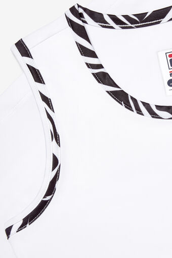 FULL BACK TANK/WHT/ZEBRA/L