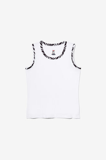 FULL BACK TANK/WHT/ZEBRA/L