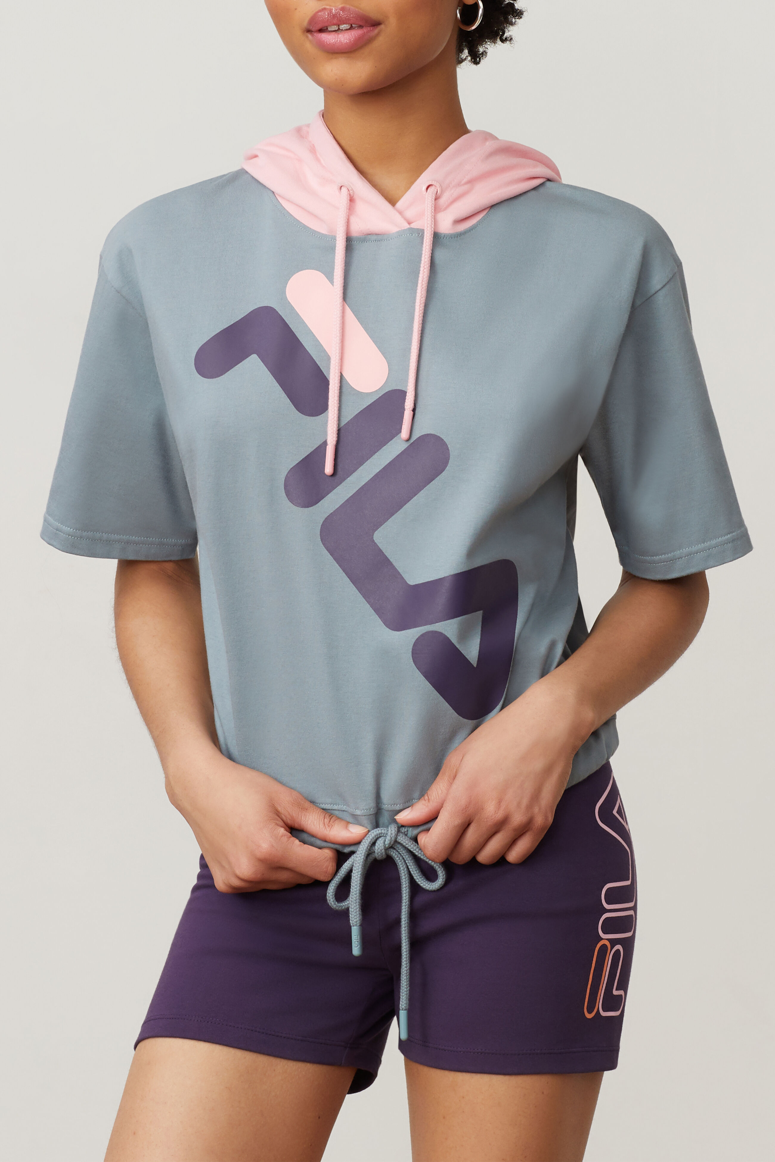 fila short sleeve hoodie