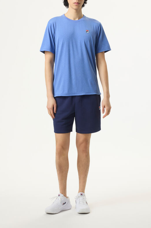 SCALLOP HEM HEATHER CREW