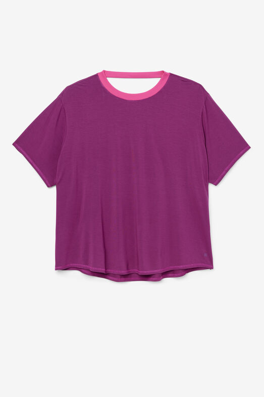 FI-LUX SHORT SLEEVE TOP/MPRP/BPNK/1XLarge