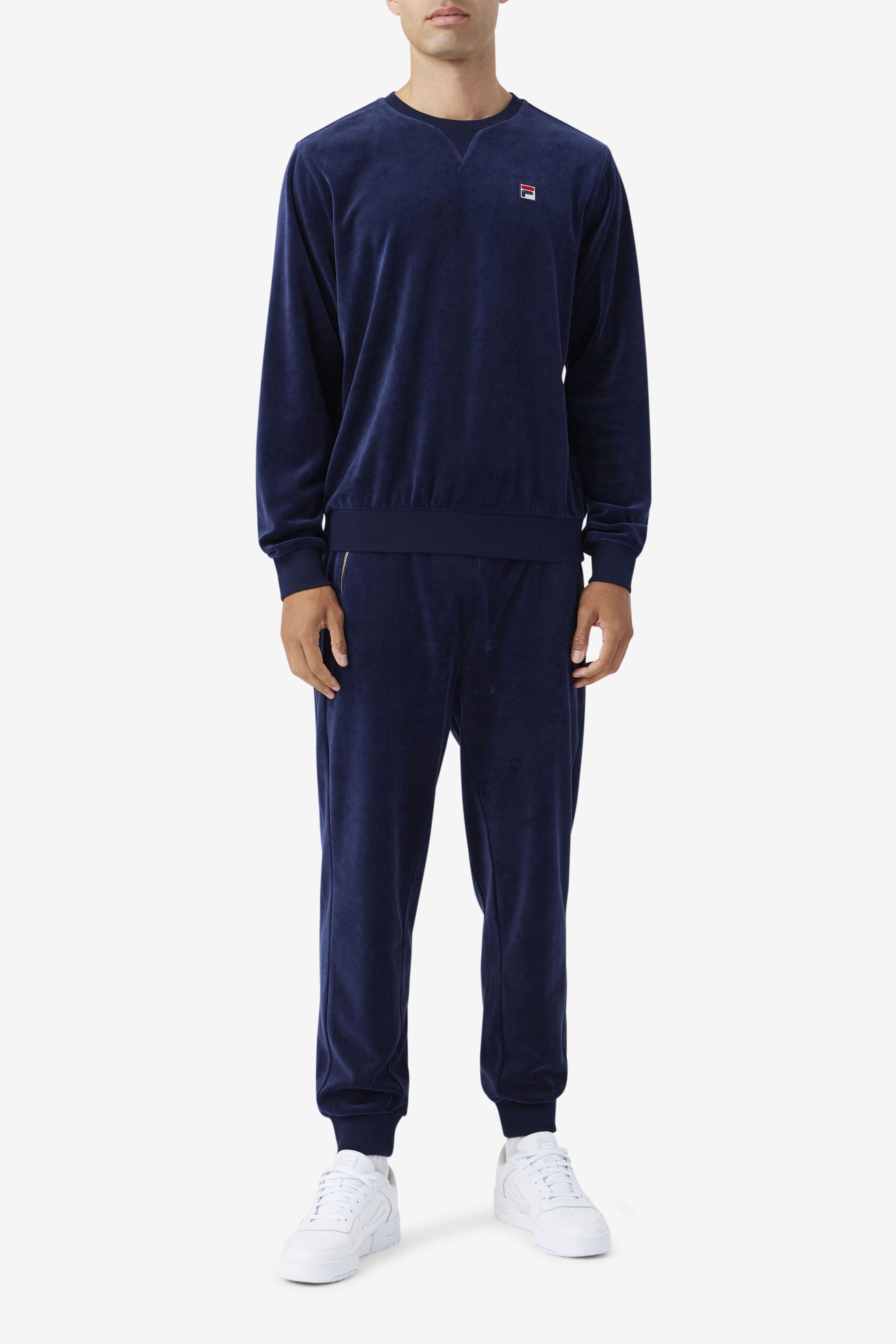 Fila tape velour overhead hoodie clearance
