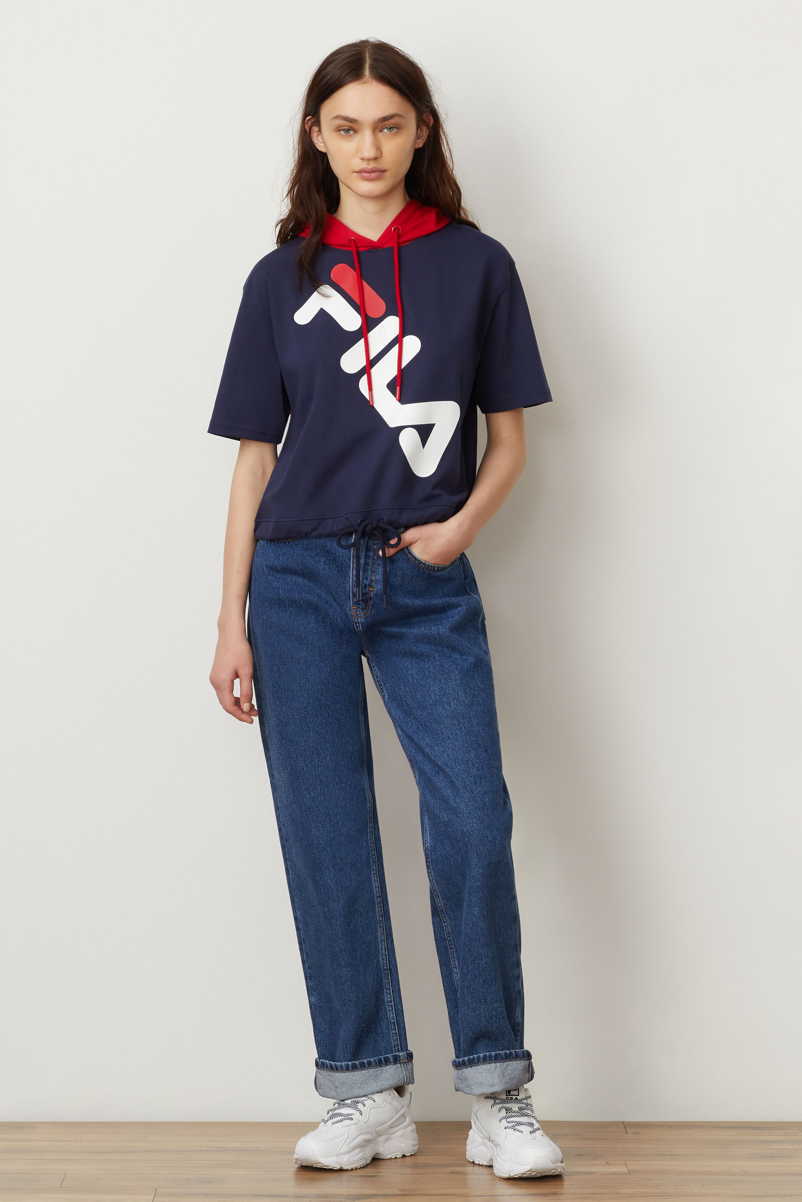 fila short sleeve hoodie