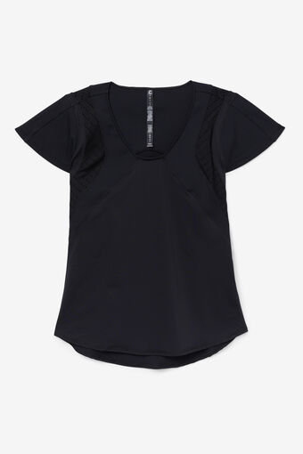 UPLIFT TEXTURE S/S TOP/BLACK/Large