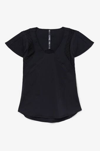UPLIFT TEXTURE S/S TOP/BLACK/Small