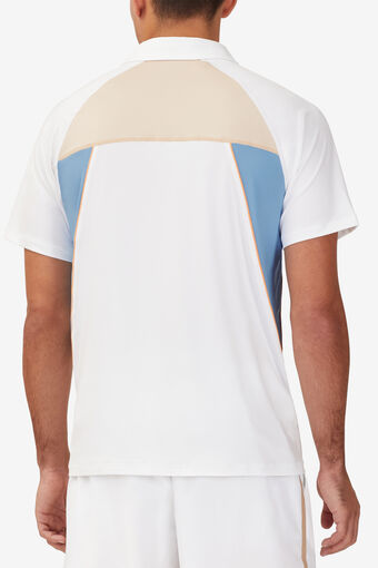 SHORT SLEEVE POLO/WHT/STCCO/PRNT/Small