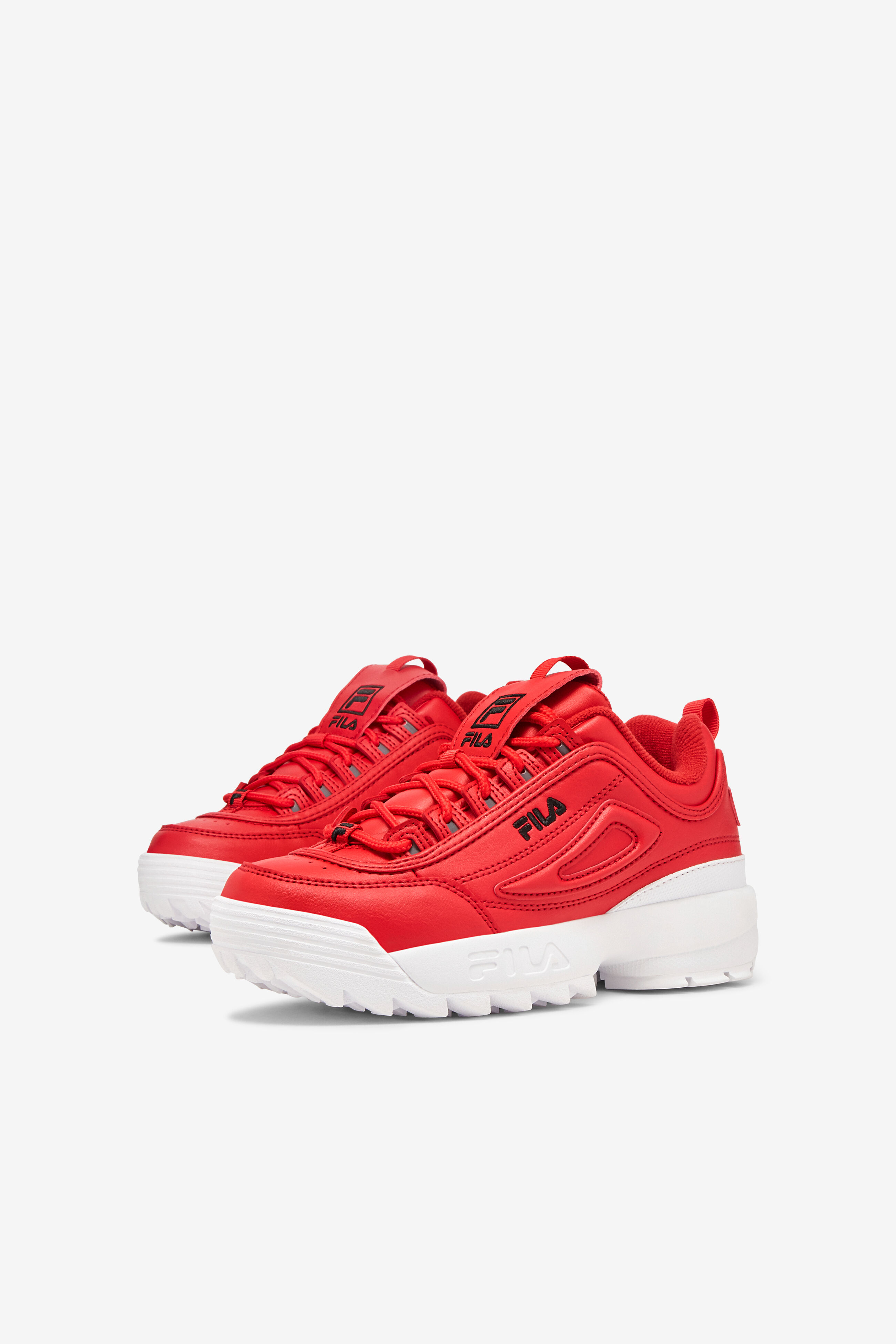 Red fila shoes disruptor store